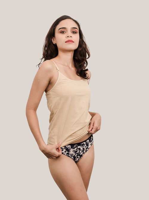 COMFORTON Ultra-soft Mid-waist Bikini Panties with Exposed Elastic WC03P